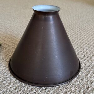 Elegant Brown Metal Cone Vase